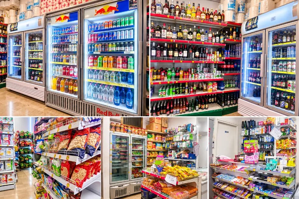 Venice Mini Market Store Interior Panorama